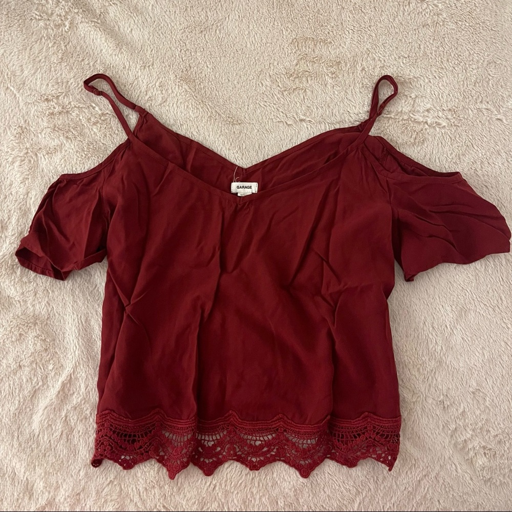 Garage maroon top in size S